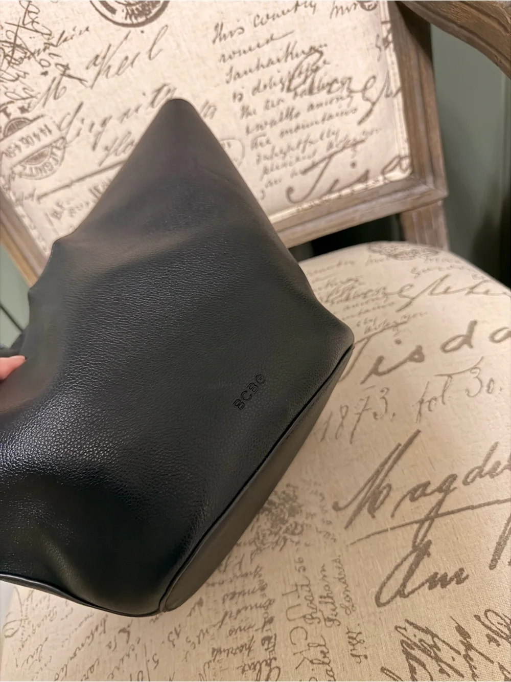 NWOT BCBG Black Hobo Faux Leather Shoulder Bag